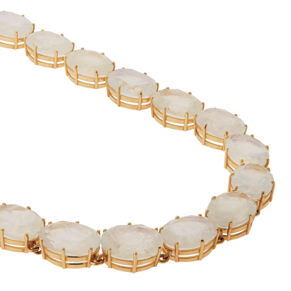 Ileana Makri Crown Necklace Rainbow Moonstone