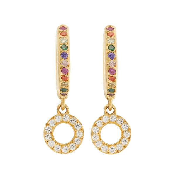 ileana makri Crystal Candy Rainbow Midi Hoops