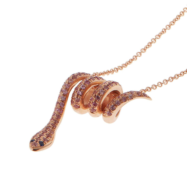 Ileana Makri Curled Snake Pendant P-Ps-Bs