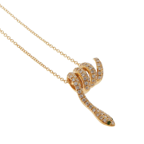 Ileana Makri Curled Snake Pendant Y-D-Ts