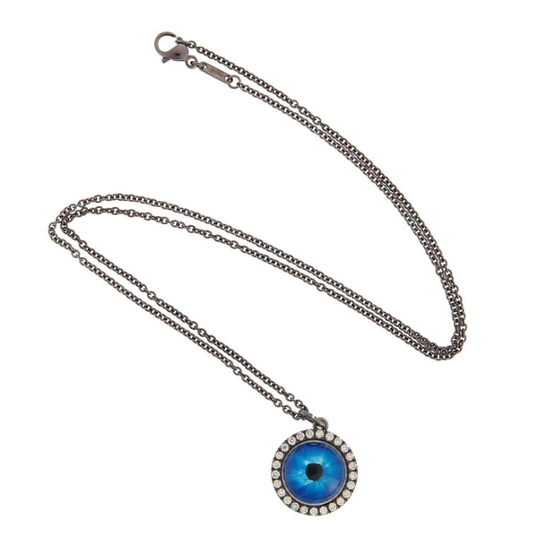 Ileana Makri Deep Blue Glass Evil Eye W-OX-CHD