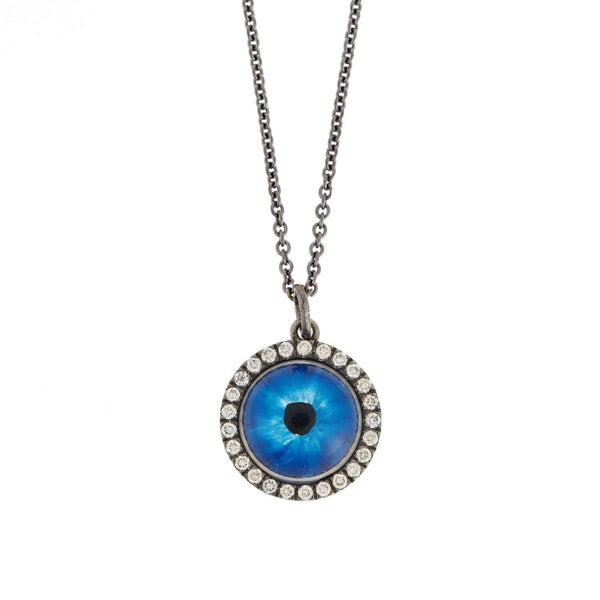 Ileana Makri Deep Blue Glass Evil Eye W-OX-CHD