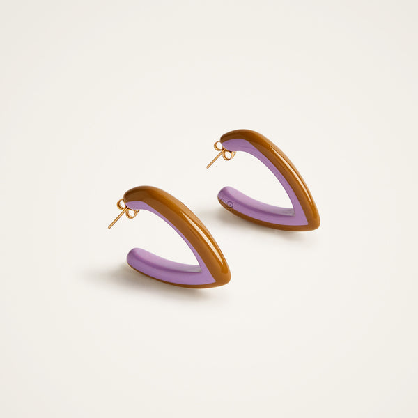 ileana makri Dew Earrings Bicolor Mini Brown Pink