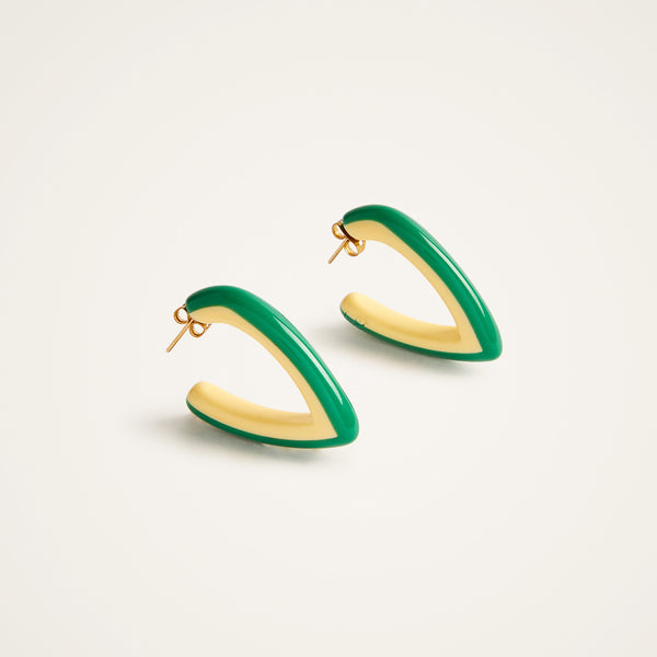 ileana makri Dew Earrings Bicolor Mini Green Ivory