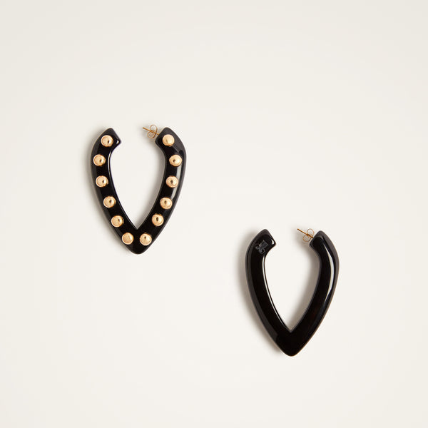 Ileana Makri Dew Earrings Solid Black
