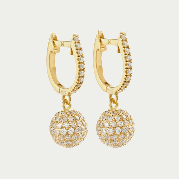 Ileana Makri Diamond Ball Earrings