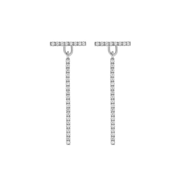 ileana makri Diamond Bar Earrings Short W-D