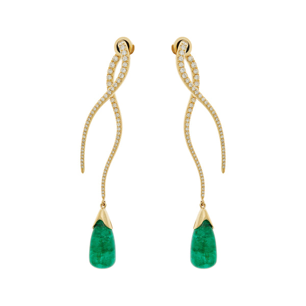 ileana makri Diamond Branch Earrings Y-D-EM