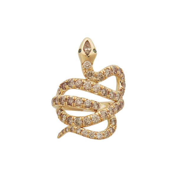 ileana makri Diamond Coiled Snake Ring
