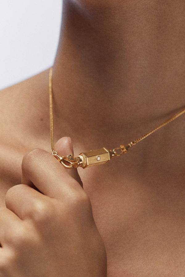 Ileana Makri Diamond Gold Baby Locket Necklace