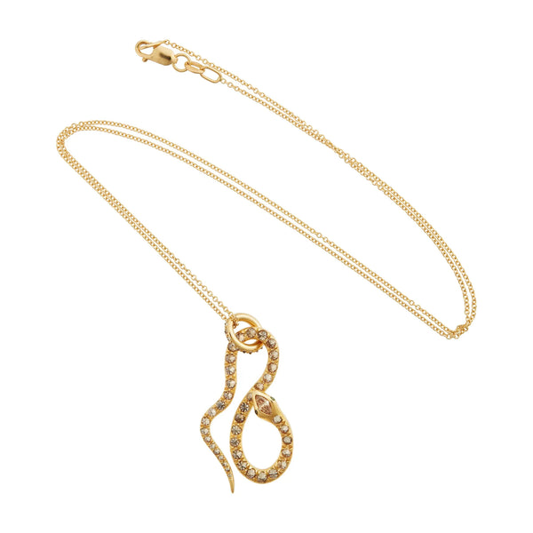 Ileana Makri Diamond Jungle Snake Pendant