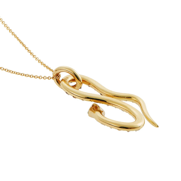 Ileana Makri Diamond Jungle Snake Pendant