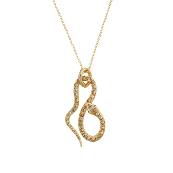 ileana makri Diamond Jungle Snake Pendant