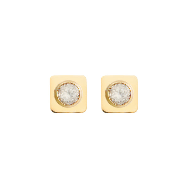 ileana makri Diamond Large Tile Studs