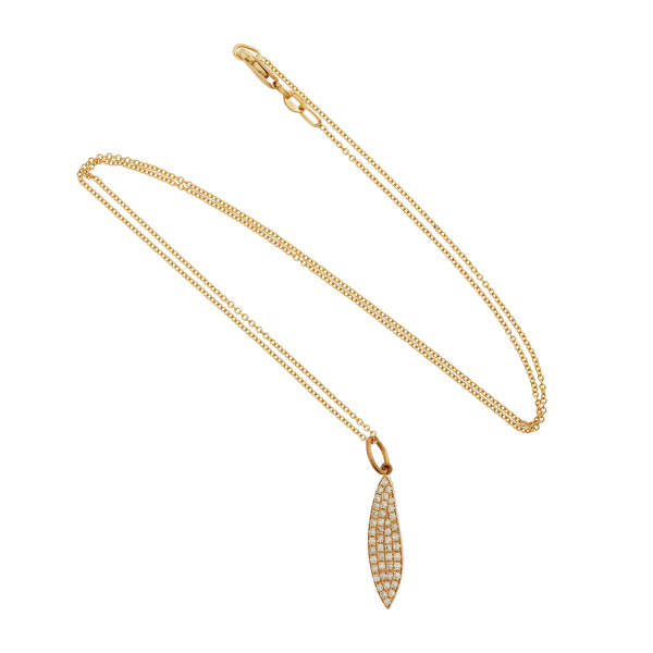 Ileana Makri Diamond Leaf Pendant