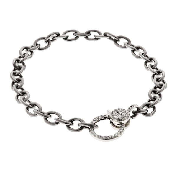 Ileana Makri Diamond Lock Chain Bracelet