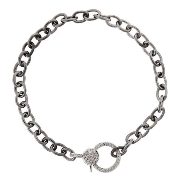 ileana makri Diamond Lock Chain Bracelet