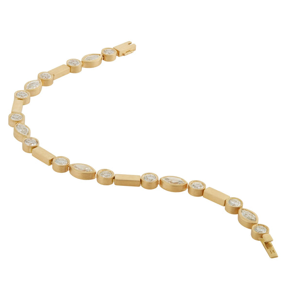 Ileana Makri Diamond Navette Stream Bracelet Y-D