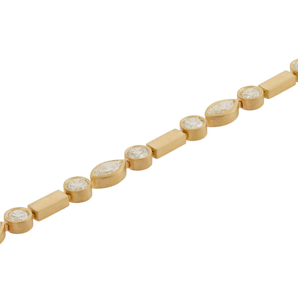 Ileana Makri Diamond Navette Stream Bracelet Y-D