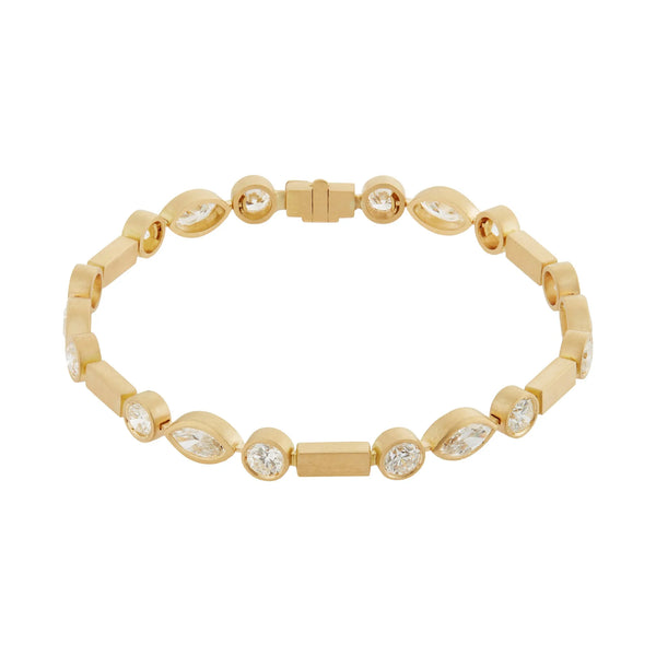 ileana makri Diamond Navette Stream Bracelet Y-D