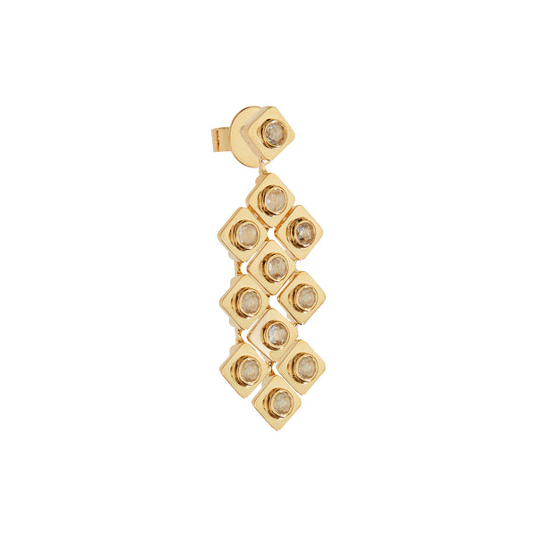 Ileana Makri Diamond Tile Curtain Earrings