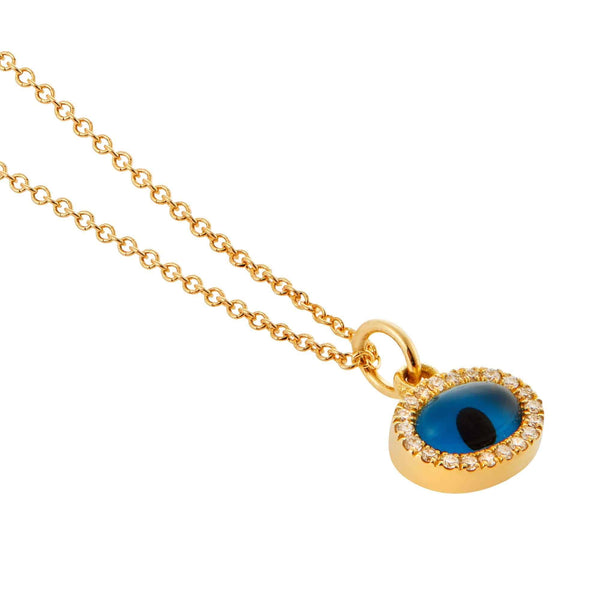 Ileana Makri Diamond Yellow Mini Oval Eye Pendant