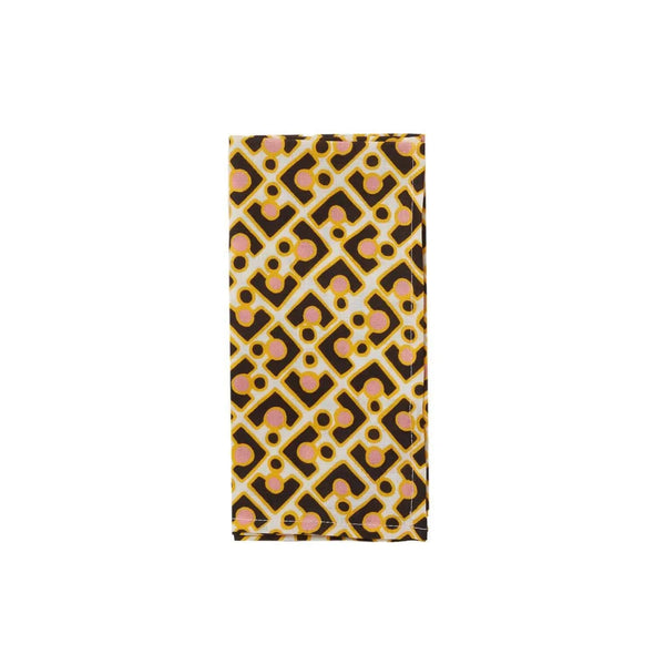 Ileana Makri Dinner Napkins Puzzle Rosa (Set Of 6)