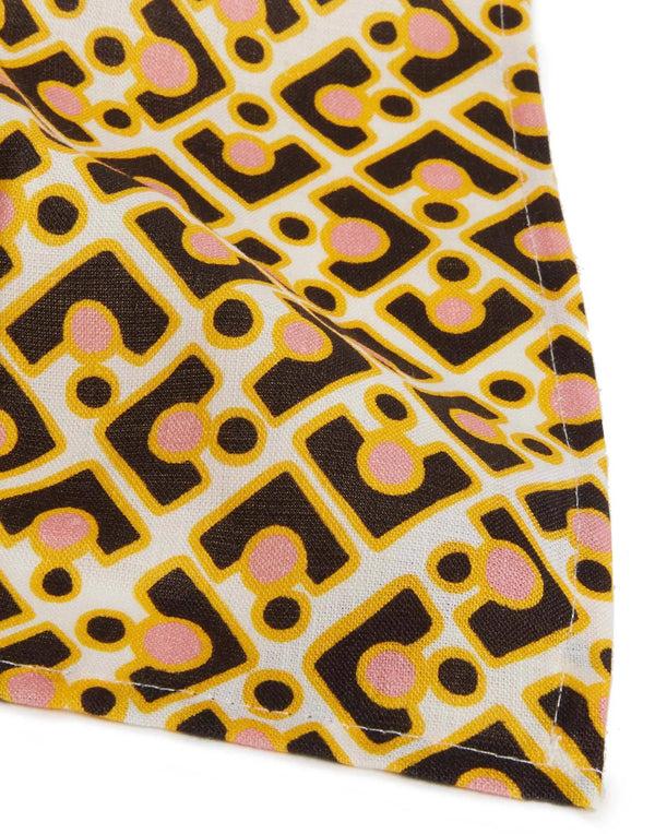 Ileana Makri Dinner Napkins Puzzle Rosa (Set Of 6)