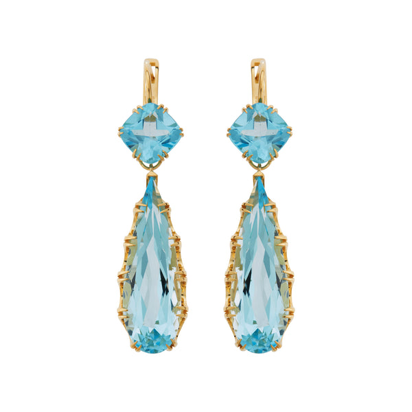 ileana makri Double Crown Drops Blue Topaz