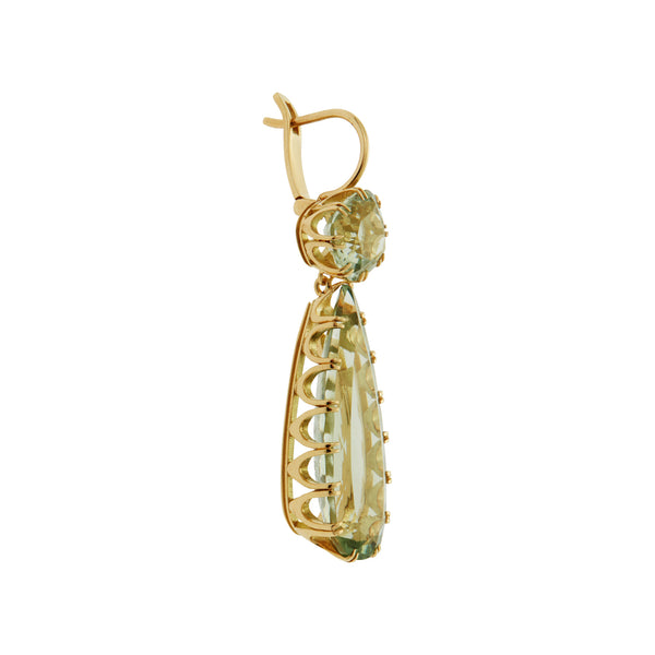 Ileana Makri Double Crown Drops Green Amethyst