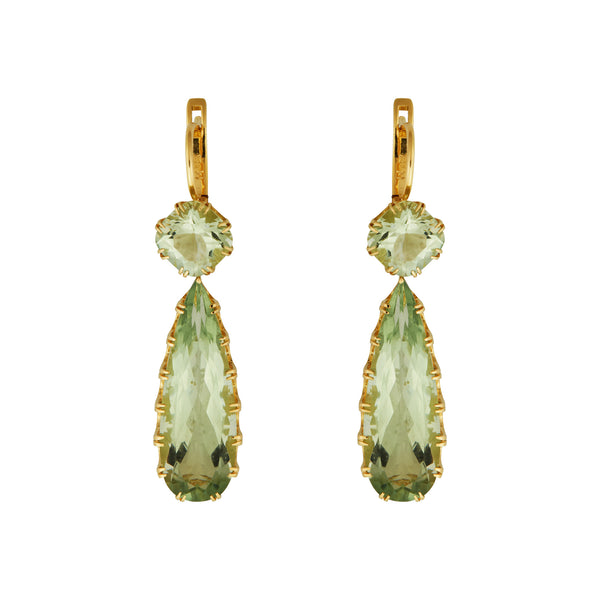 ileana makri Double Crown Drops Green Amethyst