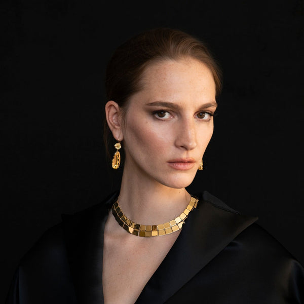 Ileana Makri Double Crown Drops Lemon Topaz
