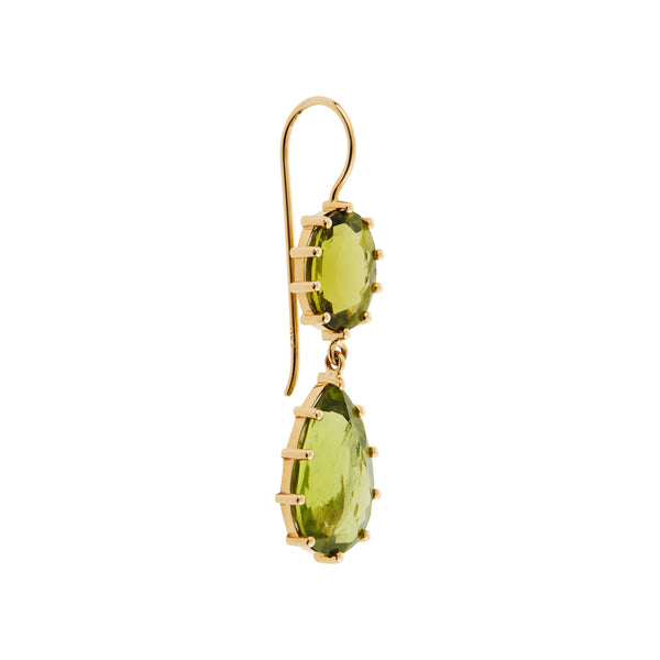 Ileana Makri Double Crown Drops Peridot Gaia