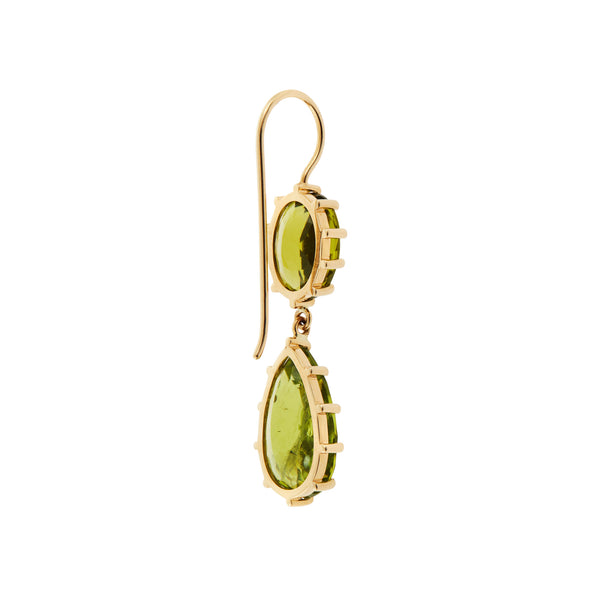 Ileana Makri Double Crown Drops Peridot Gaia