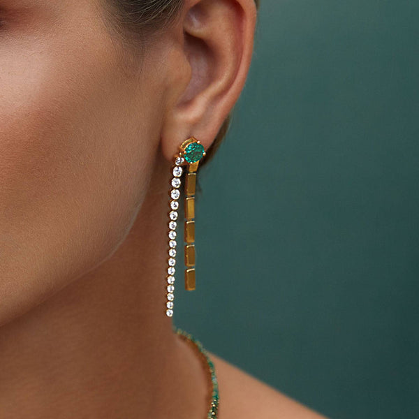 Ileana Makri Double Stream Earrings Y-D-Em