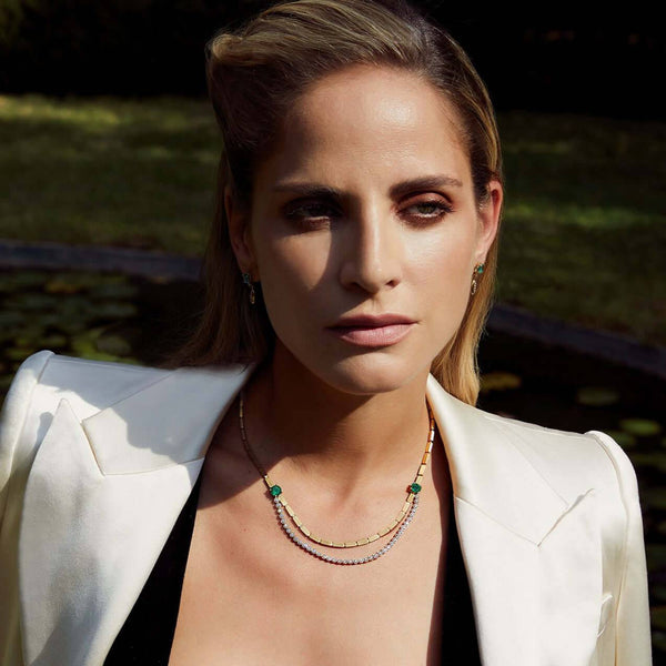 Ileana Makri Double Stream Necklace Y-D-Em