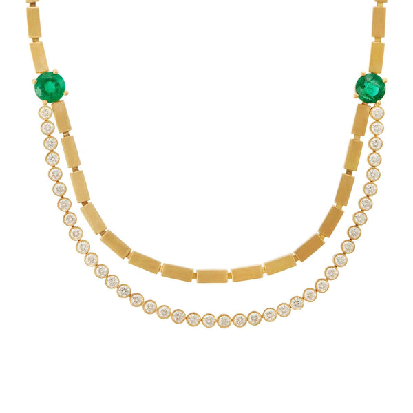Ileana Makri Double Stream Necklace Y-D-Em