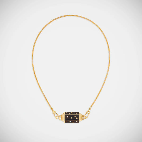ileana makri Ebony Dot Locket Necklace (37cm)
