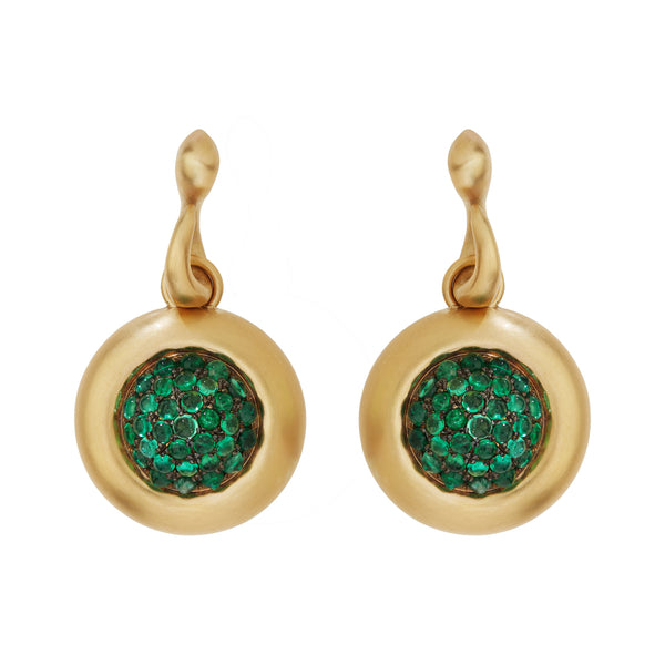 ileana makri Emerald Caviar Earrings Large