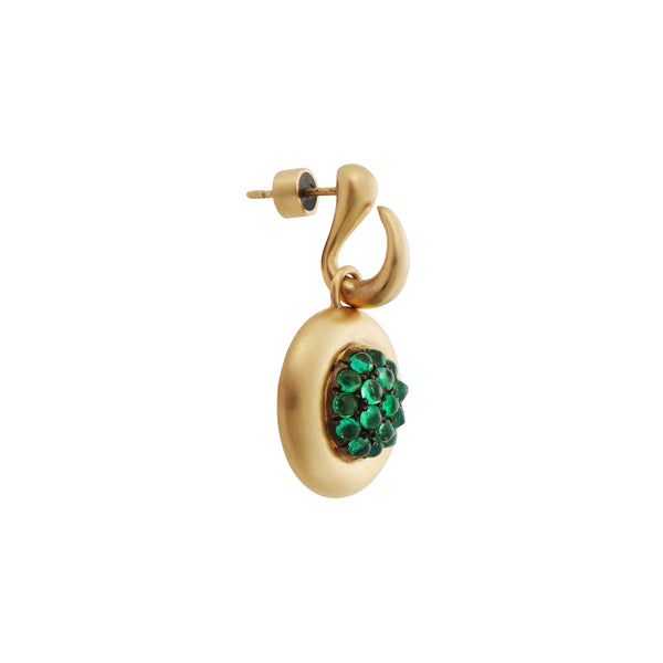 Ileana Makri Emerald Caviar Earrings Small