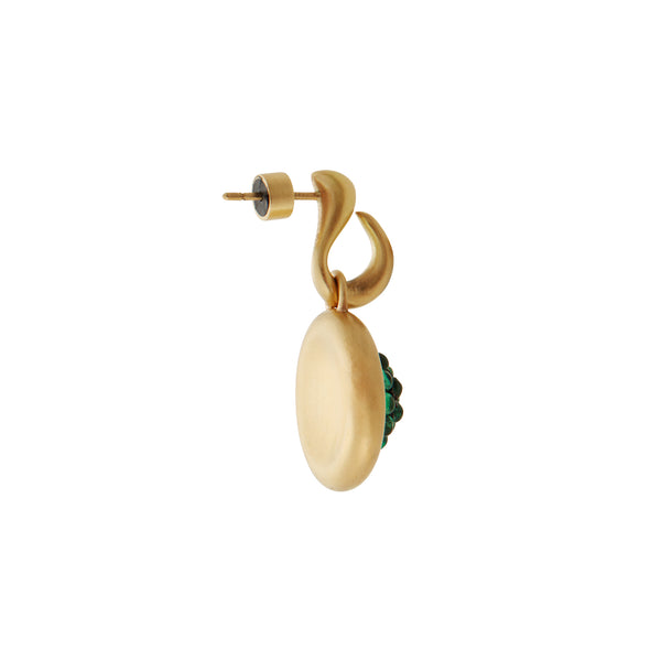Ileana Makri Emerald Caviar Earrings Small