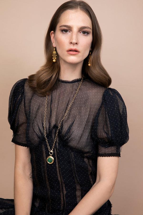 Ileana Makri Emerald Caviar Pendant