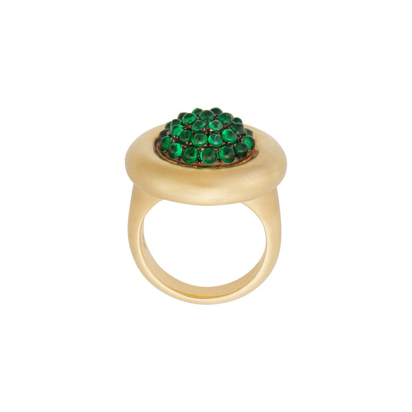 Ileana Makri Emerald Caviar Ring