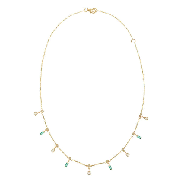 ileana makri Emerald Drops Necklace Y14-D-EM
