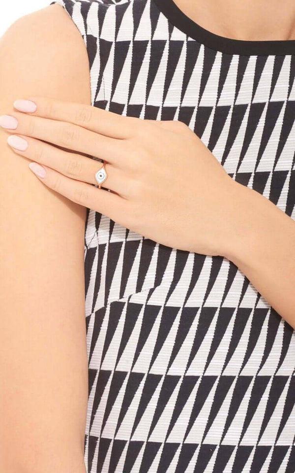 Ileana Makri Enamel Cats Eye Ring