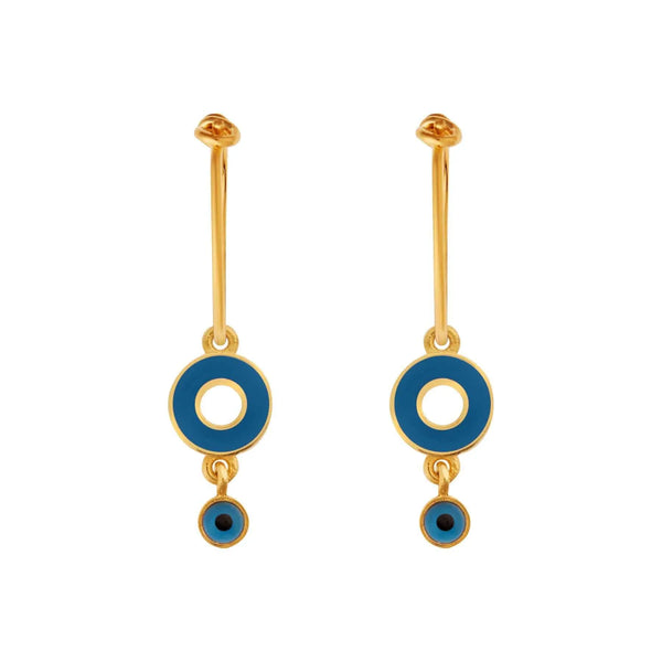 ileana makri Enamel Drop Eye Slim Hoops