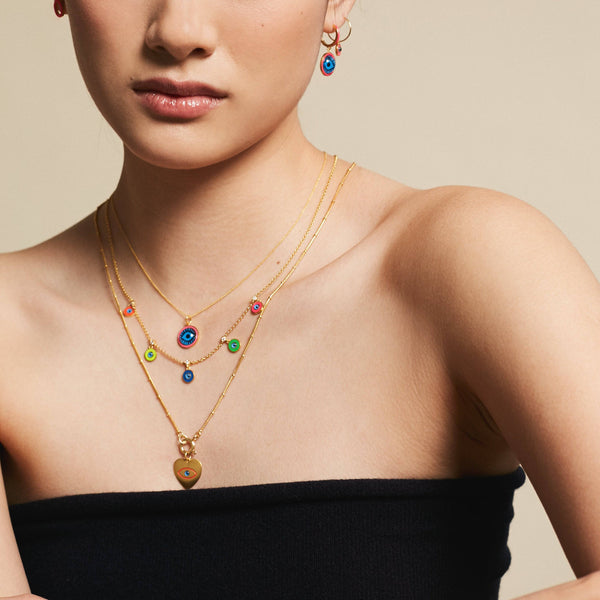 Ileana Makri Enamel Evil Eye Pendant