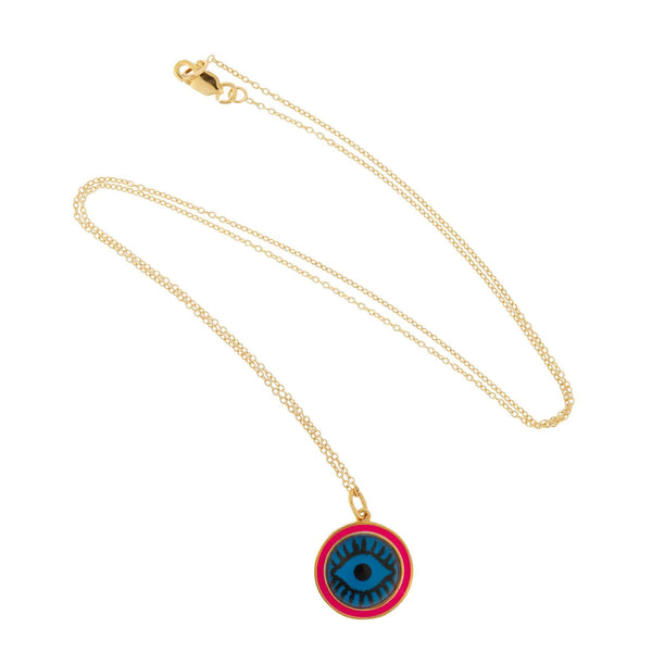 Ileana Makri Enamel Evil Eye Pendant