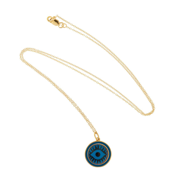 Ileana Makri Enamel Evil Eye Pendant
