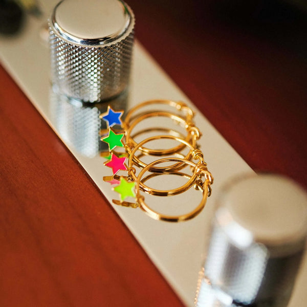 Ileana Makri Enamel Little Star Hoops